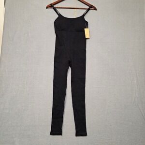 Feelin‎ Girl Ribbed Black Midi Jumpsuit Size XS-S